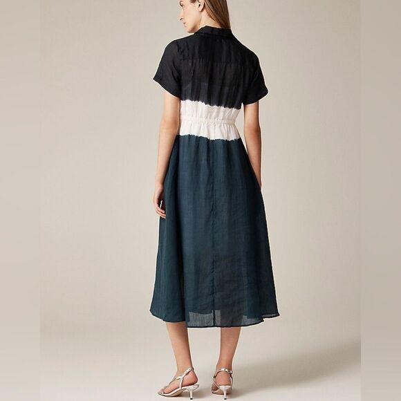 J Crew Cerise Shirtdress in Dip-Dyed Ramie Size 2P NWT - Picture 6 of 16